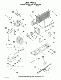UNIT PARTS Diagram and Parts List for W8TXEGFYQ00  Whirlpool Refrigerator
