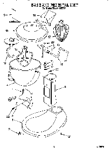 Base And Pedestal Unit Diagram and Parts List for KD2661KATRW  KitchenAid Mixer