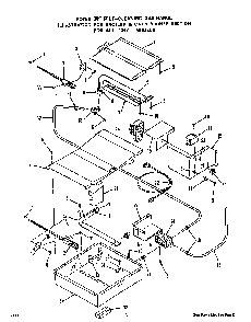 Broiler And Oven Burner Diagram and Parts List for 1347*0A  Roper Range