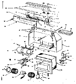 Range Hood Assembly Diagram and Parts List for 1555247020  Kenmore Range Hood