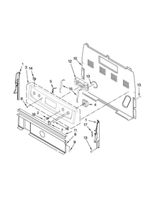 Control Panel Parts Diagram and Parts List for WFE525C0BB0  Whirlpool Range
