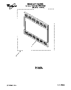 Trim Kit Parts Diagram and Parts List for MK6124XAB0  Whirlpool Microwave