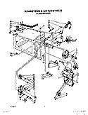 MAGNETRON AND AIR FLOW Diagram and Parts List for MW7500XW0  Whirlpool Microwave