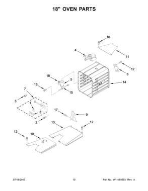 06 - 18" OVEN PARTS Diagram and Parts List for KDRS483VBU01  Whirlpool Range