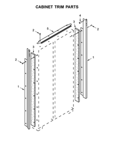 Cabinet Trim Parts Diagram and Parts List for KBSD618ESS01  KitchenAid Refrigerator