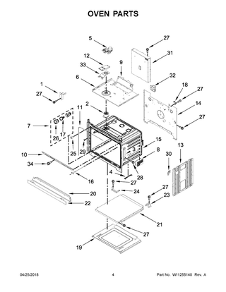 Oven Parts Diagram and Parts List for WOS51EC0AS05  Whirlpool Wall Oven