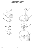 ATTACHMENT PARTS Diagram and Parts List for 4KFP720OB1  KitchenAid Food Processor