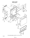 DOOR Diagram and Parts List for DU8100XT1  Whirlpool Dishwasher