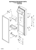 REFRIGERATOR DOOR PARTS Diagram and Parts List for BRS70WRANA00  Whirlpool Refrigerator