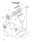 ICEMAKER Diagram and Parts List for 3XED7SHGKB01  Whirlpool Refrigerator