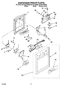 DISPENSER FRONT PARTS Diagram and Parts List for GC1SHAXMB00  Whirlpool Refrigerator