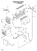 ICEMAKER PARTS Diagram and Parts List for KBRP36FKS02  KitchenAid Refrigerator