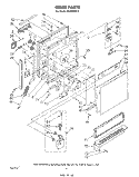 DOOR Diagram and Parts List for DU4040XP2  Whirlpool Dishwasher