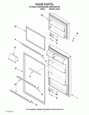 DOOR PARTS Diagram and Parts List for IK8RXDGMXW00  Whirlpool Refrigerator