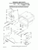 FREEZER LINER PARTS Diagram and Parts List for GI0FSAXVB00  Whirlpool Refrigerator