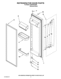REFRIGERATOR DOOR PARTS Diagram and Parts List for ED5GVEXVD06  Whirlpool Refrigerator