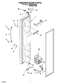 FREEZER DOOR PARTS Diagram and Parts List for 6GD5SHGXSS00  Whirlpool Refrigerator