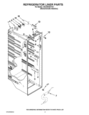REFRIGERATOR LINER PARTS Diagram and Parts List for GSC25C5EYY01  Whirlpool Refrigerator