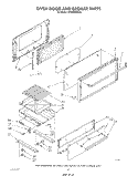 OVEN DOOR AND BROILER Diagram and Parts List for SF305EERW5  Whirlpool Range