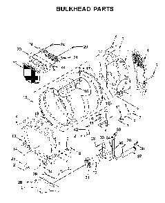Bulkhead parts Diagram and Parts List for WED5100HC1  Whirlpool Dryer