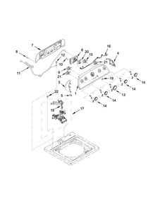Controls And Water Inlet Parts Diagram and Parts List for WTW4810EW0  Whirlpool Washer
