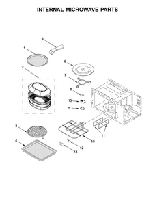 Internal Microwave Parts Diagram and Parts List for KMBP107ESS01  KitchenAid Microwave