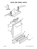 DOOR AND PANEL PARTS Diagram and Parts List for BLB14DRANA0  Whirlpool Dishwasher