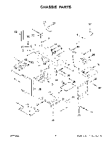 Chassis Parts Diagram and Parts List for YKFEG500ESS7  KitchenAid Range