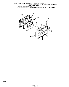 Door For 2224, 2234, 2244 Diagram and Parts List for 2234*2A  Roper Range