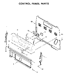 Control panel parts Diagram and Parts List for YWFC315S0JS0  Whirlpool Range