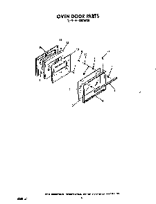 Oven Door Diagram and Parts List for D5257X0  Roper Range