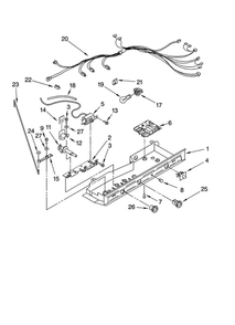 Control Parts Diagram and Parts List for 10659432801  Kenmore Refrigerator