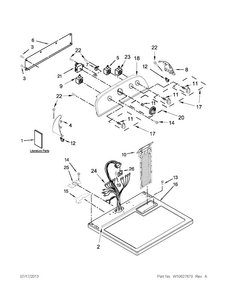 Part Location Diagram of W10557241 Whirlpool PANEL-CNTL
