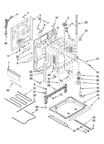 Chassis Parts Diagram and Parts List for YGY397LXUQ0  Whirlpool Range