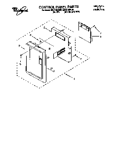 Control Panel Diagram and Parts List for 4361  Whirlpool Microwave