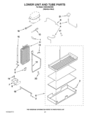 LOWER UNIT AND TUBE PARTS Diagram and Parts List for KSSC48QVS04  KitchenAid Refrigerator