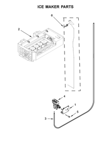 Ice Maker Parts Diagram and Parts List for WRS970CIDM00  Whirlpool Refrigerator
