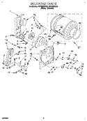 BULKHEAD Diagram and Parts List for RGX5636AW2  Roper Dryer