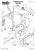 CABINET PARTS Diagram and Parts List for IJ82002  Inglis Dryer
