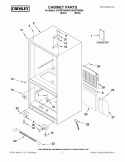 CABINET PARTS Diagram and Parts List for CB19G7B00B4  Whirlpool Refrigerator