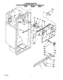 LINER Diagram and Parts List for KTRS25QAAL11  KitchenAid Refrigerator