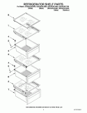 REFRIGERATOR SHELF PARTS Diagram and Parts List for GSS26C5XXA00  Whirlpool Refrigerator