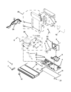 Unit Parts Diagram and Parts List for 7WF736SDAM11  Whirlpool Refrigerator