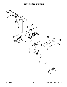 Air Flow Parts Diagram and Parts List for KRSF705HBS05  KitchenAid Refrigerator