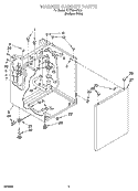 WASHER CABINET PARTS Diagram and Parts List for YLTE5243DQ2  Whirlpool Washer Dryer Combo