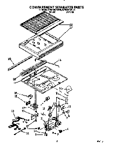 Compartment Separator Diagram and Parts List for KTRD18KXWH00  KitchenAid Refrigerator