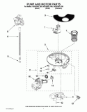 PUMP AND MOTOR PARTS Diagram and Parts List for WDF530PLYB0  Whirlpool Dishwasher