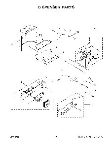 Dispenser Parts Diagram and Parts List for KRSC703HPS04  KitchenAid Refrigerator