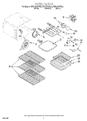 OVEN Diagram and Parts List for KESH307BAL6  KitchenAid Range