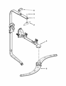 Upper Wash And Rinse Parts Diagram and Parts List for 66513229N411  Kenmore Dishwasher